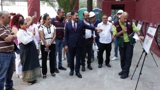 Recorre Martí Batres Guadarrama, Jefe de Gobierno de la Ciudad de México, Obras de Recuperación de “El Parián”, en Coyoacán